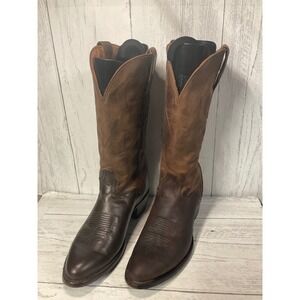 El Dorado men's Brown, cowboy‎ boots, genuine leather 2478 size 8 1/2